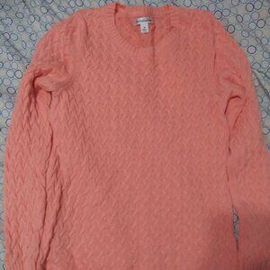 Croft$Barrow Pink  (Coral) Ladys Sweater Sz M